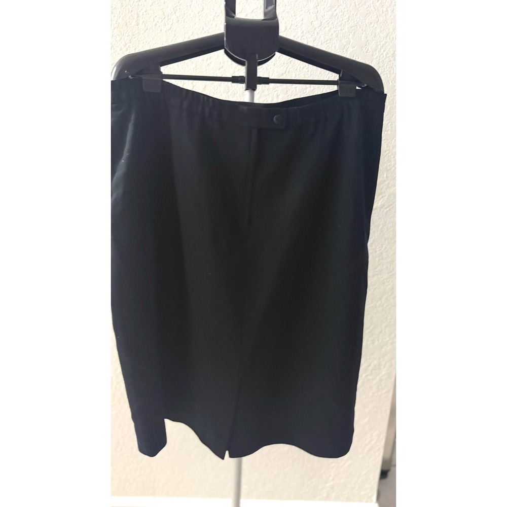 LAUREN RALPH‎ LAUREN VTG 100% Worsted Wool Black Maxi Skirt Academia 22W READ